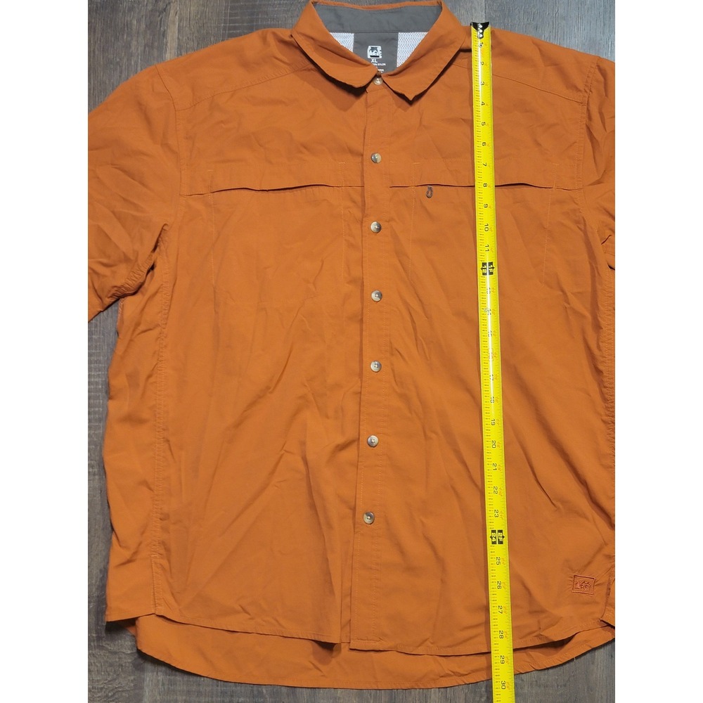 REI Co-opβ Sahara Short Sleeve Button Down Shirt XL Hiking Travel Orange